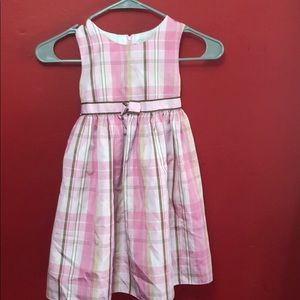 Girls Plaid Pink Dress Size 4